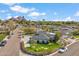 Home with lovely landscaping and views of the mountains in this aerial view at 5201 N 33Rd St, Phoenix, AZ 85018