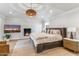 Bright bedroom with vaulted ceiling and a cozy fireplace at 5201 N 33Rd St, Phoenix, AZ 85018