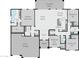 Detailed floor plan showcasing the layout of the home's bedrooms, bathrooms, and living spaces at 9278 E Cloudview Ave, Gold Canyon, AZ 85118