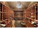 Impressive wine cellar featuring custom racks, accent lighting, and climate control at 9547 N 55Th St, Paradise Valley, AZ 85253