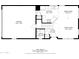 Detailed first floor plan featuring an open layout with garage, kitchen, dining and living area at 9621 N 82Nd Ln, Peoria, AZ 85345