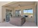 Covered patio with hot tub and mountain views at 13121 S 178Th Ave, Goodyear, AZ 85338