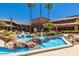 An attractive water feature located on the property with a waterfall at 17200 W Bell Rd # 357, Surprise, AZ 85374