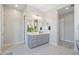 Modern bathroom showcasing hexagon tile flooring, vanity, and stylish lighting at 4330 S Neutron --, Mesa, AZ 85212