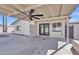 Covered patio featuring a ceiling fan at 5942 W Seldon Ln, Glendale, AZ 85302