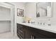 Modern bathroom featuring a sleek vanity with white countertop and dark wood cabinets at 7504 N Via De La Siesta --, Scottsdale, AZ 85258