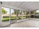 The covered patio offers an excellent view of the green, open outdoor space at 11047 N Coggins Dr, Sun City, AZ 85351