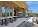 Outdoor entertaining space with built-in bar seating and mountain views at 15921 E Ridgestone Dr, Fountain Hills, AZ 85268