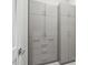 Tall gray storage cabinets and drawers with sleek pulls offer ample space for organizing belongings at 15921 E Ridgestone Dr, Fountain Hills, AZ 85268