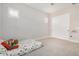 Neutral bedroom with carpet, a window with shutters, and large closet with modern white doors at 1752 N Harper --, Mesa, AZ 85207