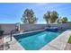 Sparkling pool with basketball hoop and hot tub for ultimate backyard fun at 20867 N Grantham Rd, Maricopa, AZ 85138