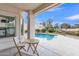 Inviting backyard featuring a refreshing pool, patio, and scenic golf course views at 2158 W Peninsula Cir, Chandler, AZ 85248