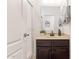 Cozy bathroom featuring a shower with glass door and a vessel sink with updated fixture at 21842 E Via De Olivos --, Queen Creek, AZ 85142