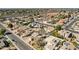 A high-definition aerial view showcases a suburban neighborhood with tree-lined streets and well-maintained homes at 2770 W Kent Dr, Chandler, AZ 85224