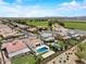 Aerial view of a suburban neighborhood showcasing private pools and landscaped backyards at 5172 S Seton Ave, Gilbert, AZ 85298