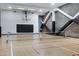 Indoor basketball and pickle ball court with basketball hoop, pickle ball net, and hard wood floors at 7147 E Rancho Vista Dr # 4007, Scottsdale, AZ 85251