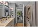 A luxurious bathroom with double sinks, a soaking tub, and a separate shower at 7157 E Rancho Vista Dr # 6011, Scottsdale, AZ 85251