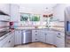 Bright kitchen with stainless steel dishwasher, double sink, and a large window offering views of the lush outdoors at 9740 E Gold Dust Ave, Scottsdale, AZ 85258