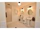 Elegant bathroom with double sinks, vintage-style fixtures, and a bright, clean design at 1301 E Sheridan St, Phoenix, AZ 85006