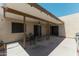 Spacious covered patio with outdoor seating, ceiling fan, and easy access to indoor spaces at 1360 E Brown Rd # 9, Mesa, AZ 85203