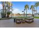 Outdoor patio area with lake views and comfortable seating at 1700 E Lakeside Dr # 16, Gilbert, AZ 85234