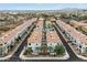 A beautiful aerial view of this Scottsdale townhome community with its well-maintained landscaping and pool at 17773 N 77Th Way, Scottsdale, AZ 85255