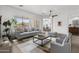 Bright living room featuring neutral tones, modern decor, and lots of natural light at 8117 E Sweet Bush Ln, Gold Canyon, AZ 85118