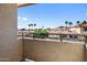 Relaxing balcony view with desert landscaping, palm trees, and mountain views at 10410 N Cave Creek Rd # 2034, Phoenix, AZ 85020