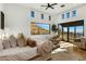 Bright bedroom with a large window showcasing a scenic desert landscape at 11268 E Moonlight Cyn, Scottsdale, AZ 85255