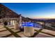 Relax in style with an elevated outdoor living space featuring a private pool, firepit, and mountain views at 11268 E Moonlight Cyn, Scottsdale, AZ 85255