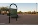 A view of the Falcon Hill Park sign showing the hours and a view of the park at 1715 N Sawyer --, Mesa, AZ 85207