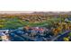 Overhead shot of a golf course community featuring the golf course and community buildings at 22288 S 214Th S St, Queen Creek, AZ 85142