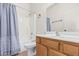 Bathroom featuring a shower/tub combination and wood vanity at 22288 S 214Th S St, Queen Creek, AZ 85142