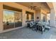 Inviting outdoor living space with a covered patio, perfect for entertaining guests at 27561 N 84Th Dr, Peoria, AZ 85383