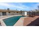 Private backyard pool area with a cabana and desert landscaping at 3117 W Corrine Dr, Phoenix, AZ 85029