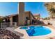 Backyard pool and spa area, perfect for relaxation and outdoor enjoyment at 3238 E Ashurst Dr, Phoenix, AZ 85048