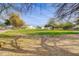 Large grassy yard offering a serene view of the home and surrounding trees under a bright sky at 3929 E Flintlock Dr, Queen Creek, AZ 85142