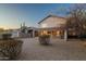 The backyard is enclosed by a fence and features desert landscaping with a covered patio attached to the home at 4625 E Thorn Tree Dr, Cave Creek, AZ 85331