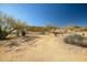 View of the backyard with its natural desert landscape, native trees, and rock formations at 50408 N 22Nd Ave, New River, AZ 85087