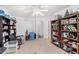 Bedroom with a ceiling fan, window, and closet at 5545 E Helena Dr, Scottsdale, AZ 85254