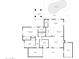 Detailed floor plan showcasing the layout of the home, including the primary bedroom, kitchen, and swimming pool at 6325 N 83Rd Pl, Scottsdale, AZ 85250