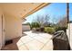 Enjoy outdoor living on this covered patio with desert landscaping and privacy wall at 7800 E Lincoln E Dr # 1102, Scottsdale, AZ 85250