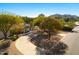 Gorgeous aerial view of home featuring circular driveway, lush landscaping, and mature trees at 9901 N 51St Pl, Paradise Valley, AZ 85253