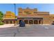 Exterior view of Fairway Recreation Center featuring Fairway Branch Library and ample parking at 10846 W Crosby Dr, Sun City, AZ 85351