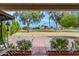 Scenic view from porch showcasing the beautiful backyard and surrounding landscape at 10846 W Crosby Dr, Sun City, AZ 85351