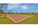 Outdoor sand volleyball court surrounded by green grass and blue sky at 1101 W Oleander Ave, Queen Creek, AZ 85140