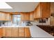 Classic kitchen features wood cabinets, a double basin sink and natural light at 19013 N 18Th Ave, Phoenix, AZ 85027