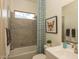 Charming bathroom with a shower-tub combo, bright lighting and playful decor at 2038 W Union Park Dr, Phoenix, AZ 85085