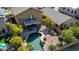 Aerial view of a backyard with swimming pool and desert landscape at 2168 E Vista Bonita Dr, Phoenix, AZ 85024