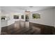 Spacious living room featuring hardwood floors and backyard views at 2168 E Vista Bonita Dr, Phoenix, AZ 85024
